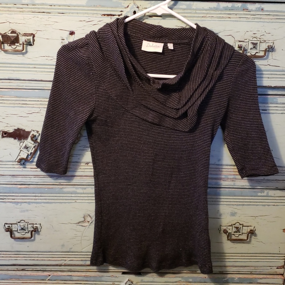 Deletta Quater Sleeve Blouse Sz XS